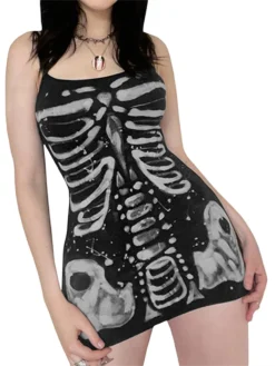 Women's Skull Graphic Sling Dress